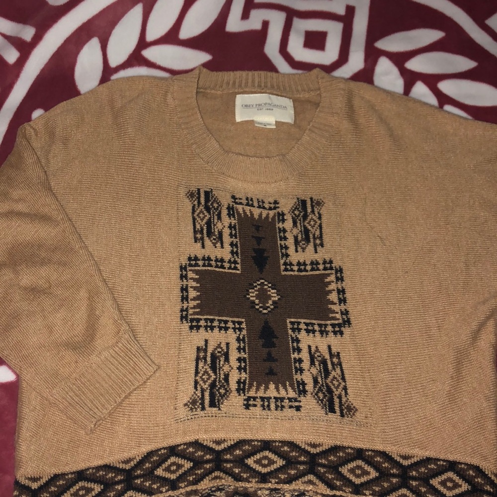 OBEY cropped sweater